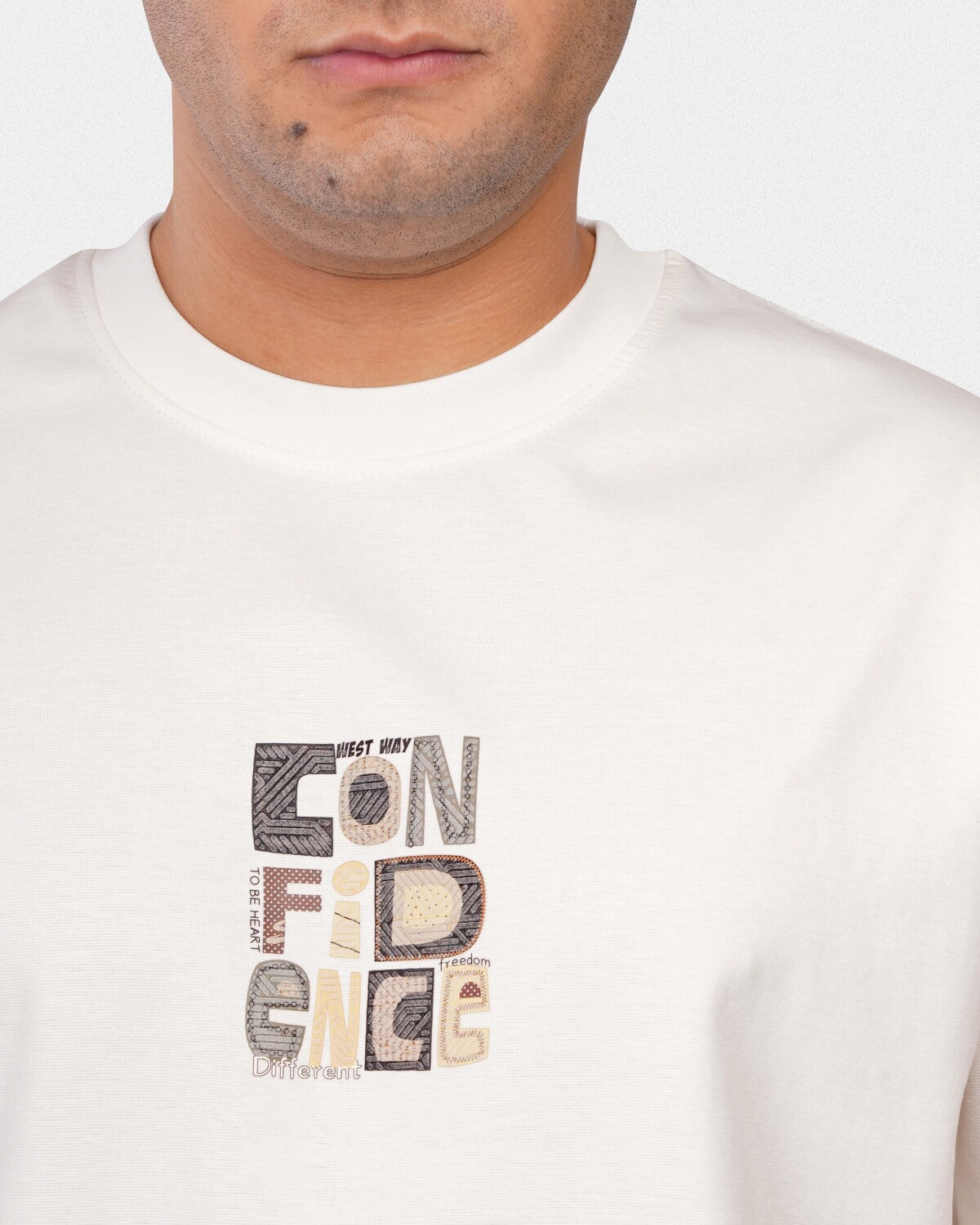 TORINESE "Confidence" Urban Statement Off-White Oversize Tee