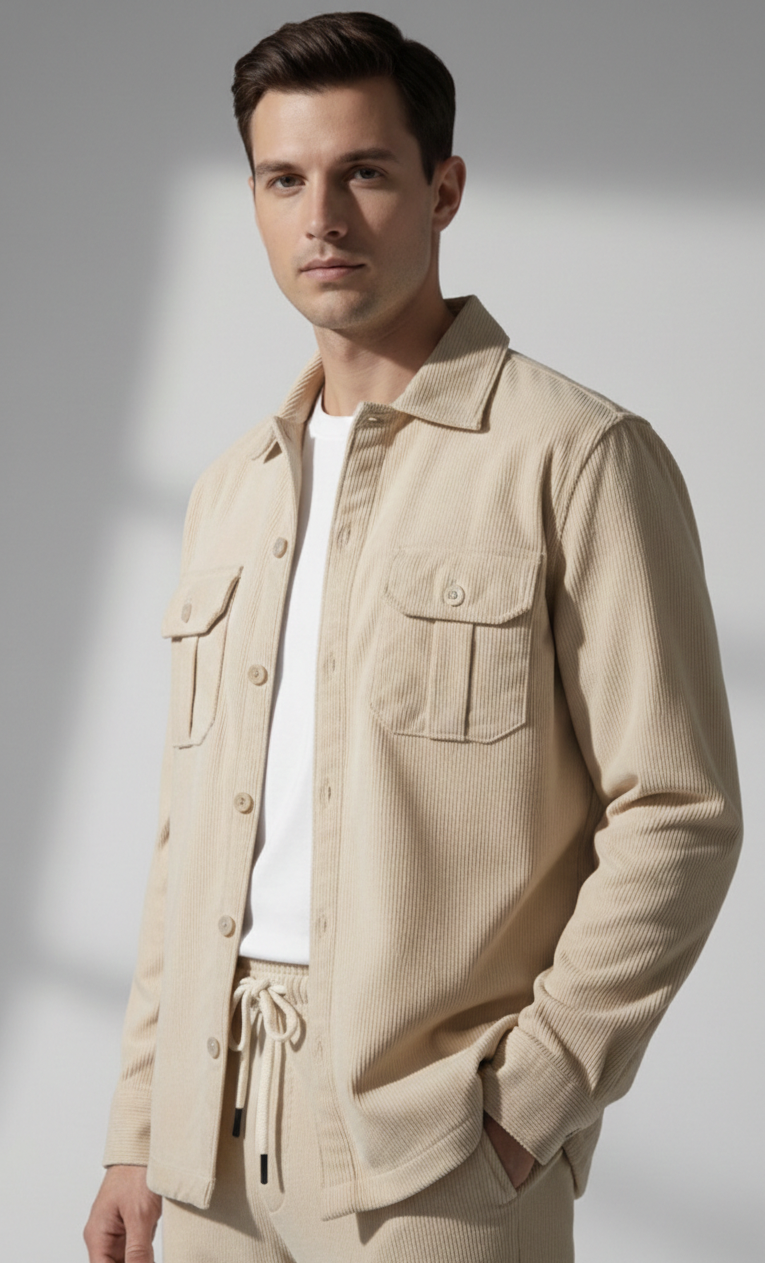 Premium Charcoal Beige Co-ord Set