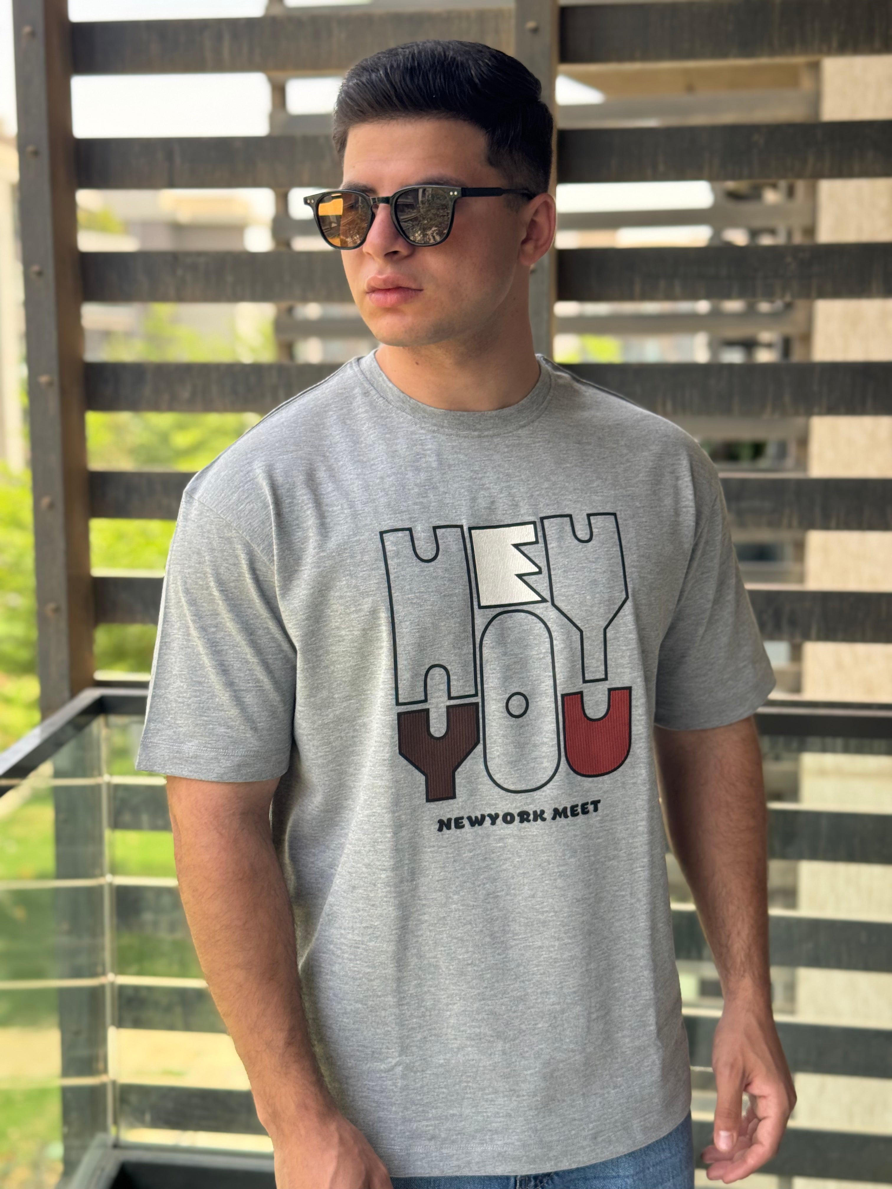 TORINESE "HEY YOU" Multi-Textured Graphic Oversize Tee Collection