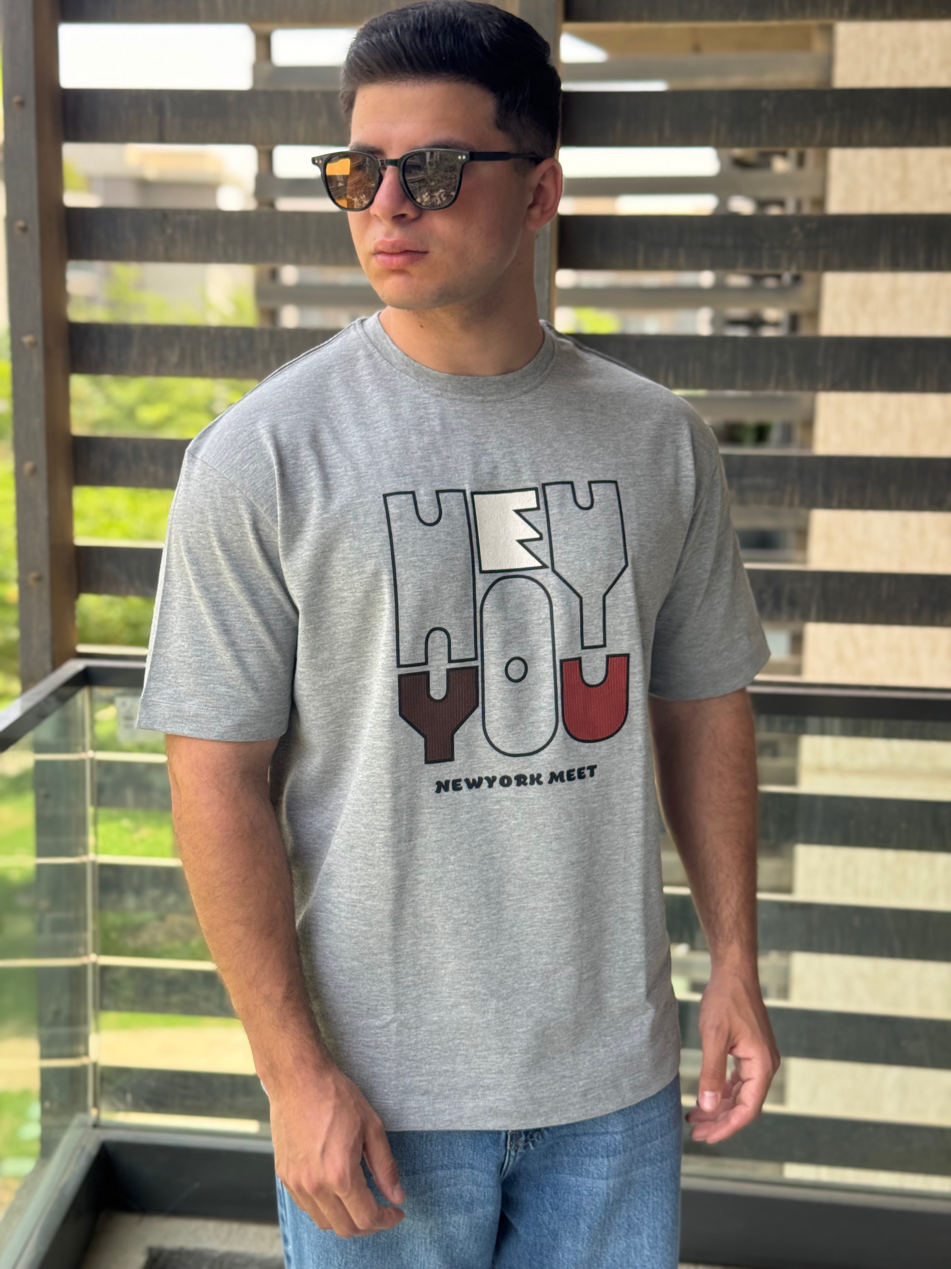 TORINESE "HEY YOU" Multi-Textured Graphic Oversize Tee Collection