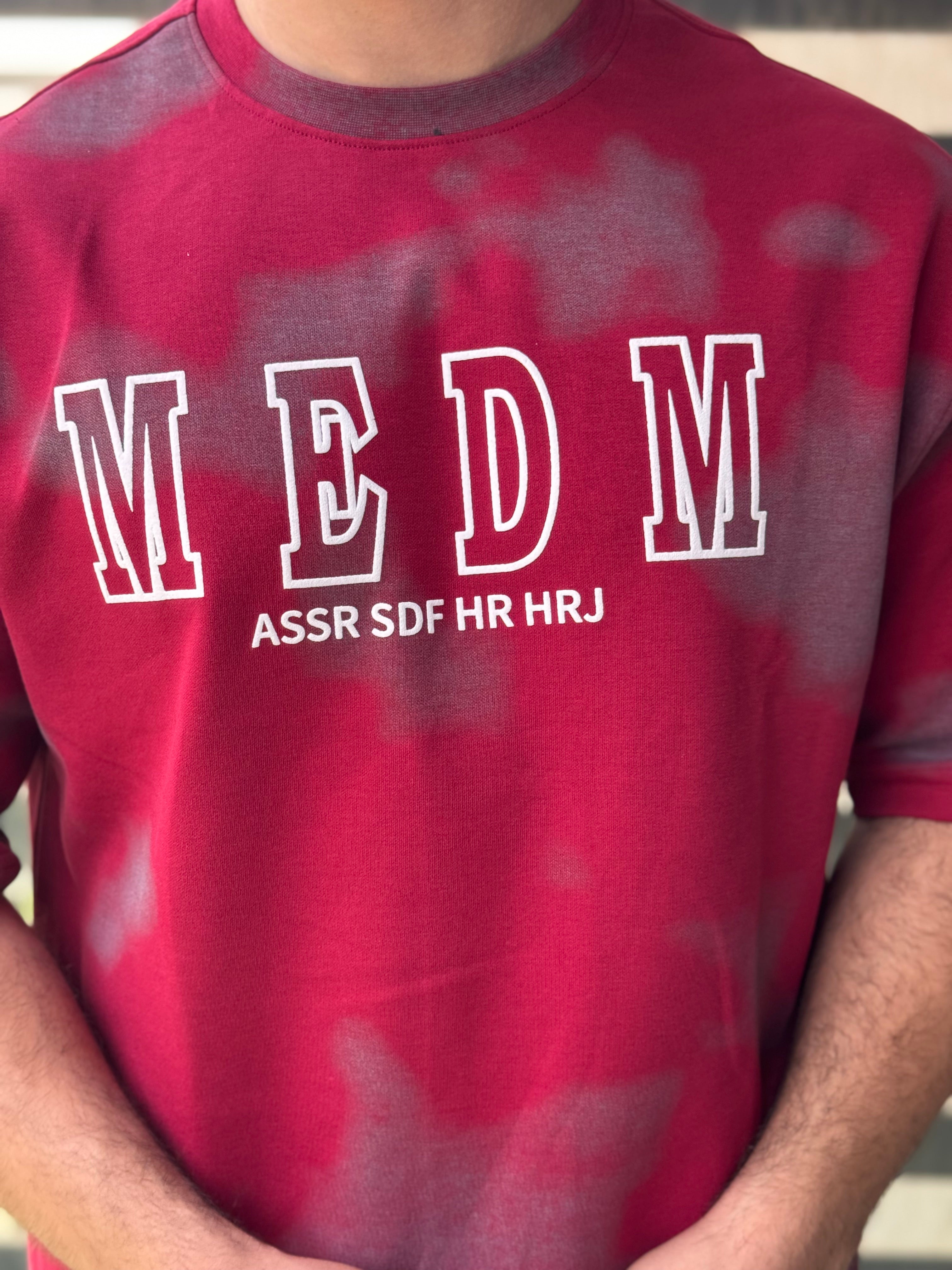 TORINESE "MEDM" Acid-Wash Varsity Oversize Tee Collection
