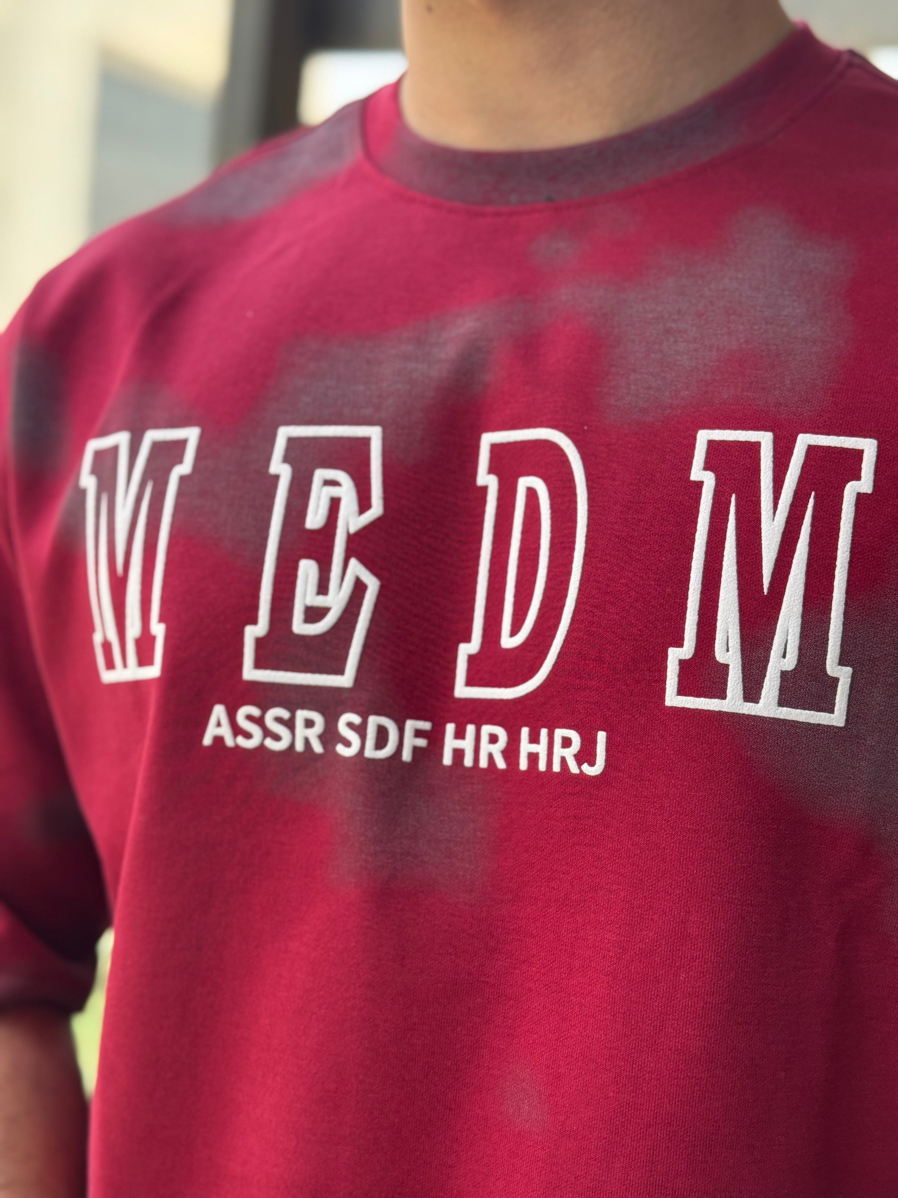 TORINESE "MEDM" Acid-Wash Varsity Oversize Tee Collection