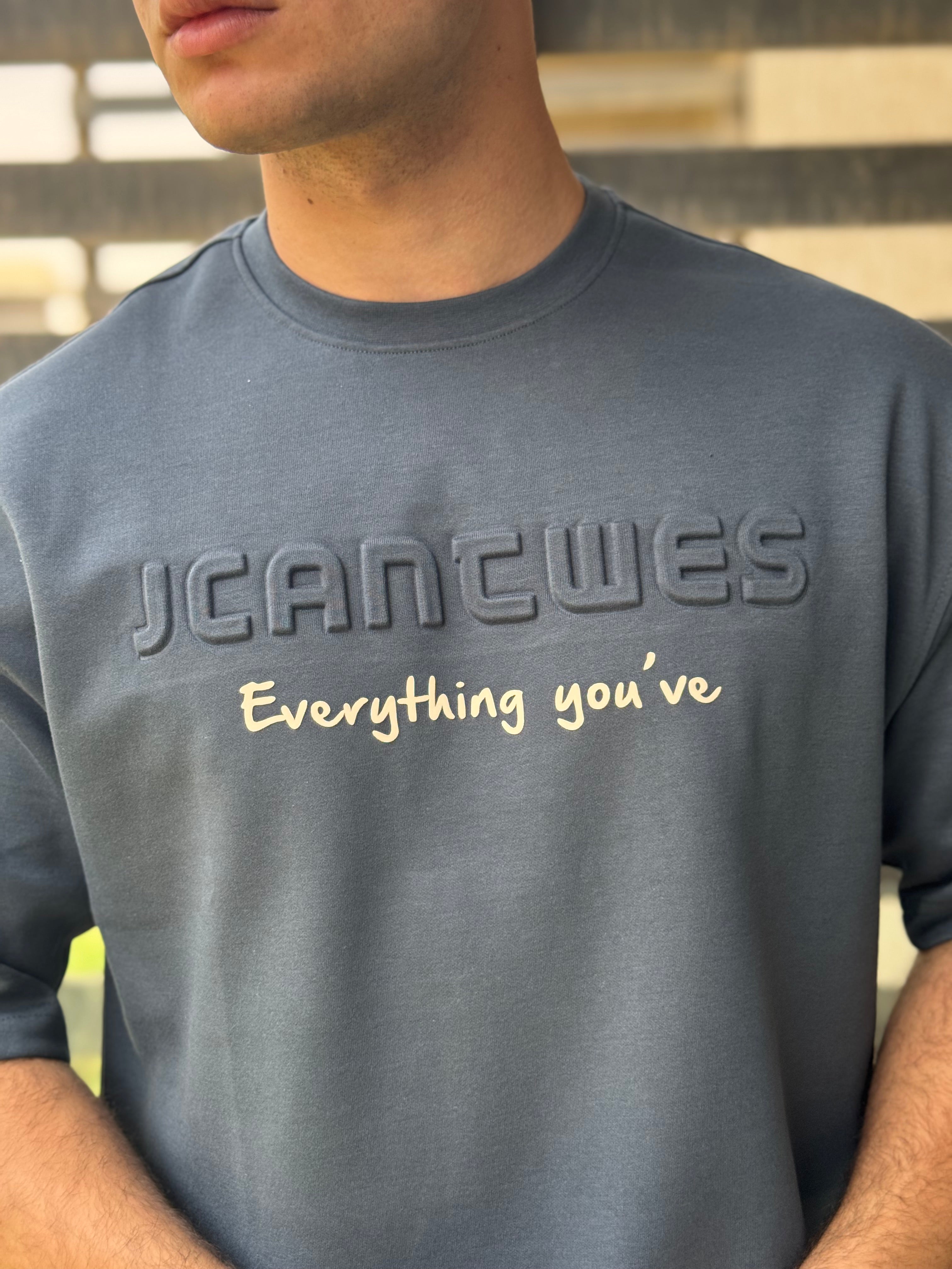 TORINESE "Everything" Embossed Typography Oversize Tee Collection