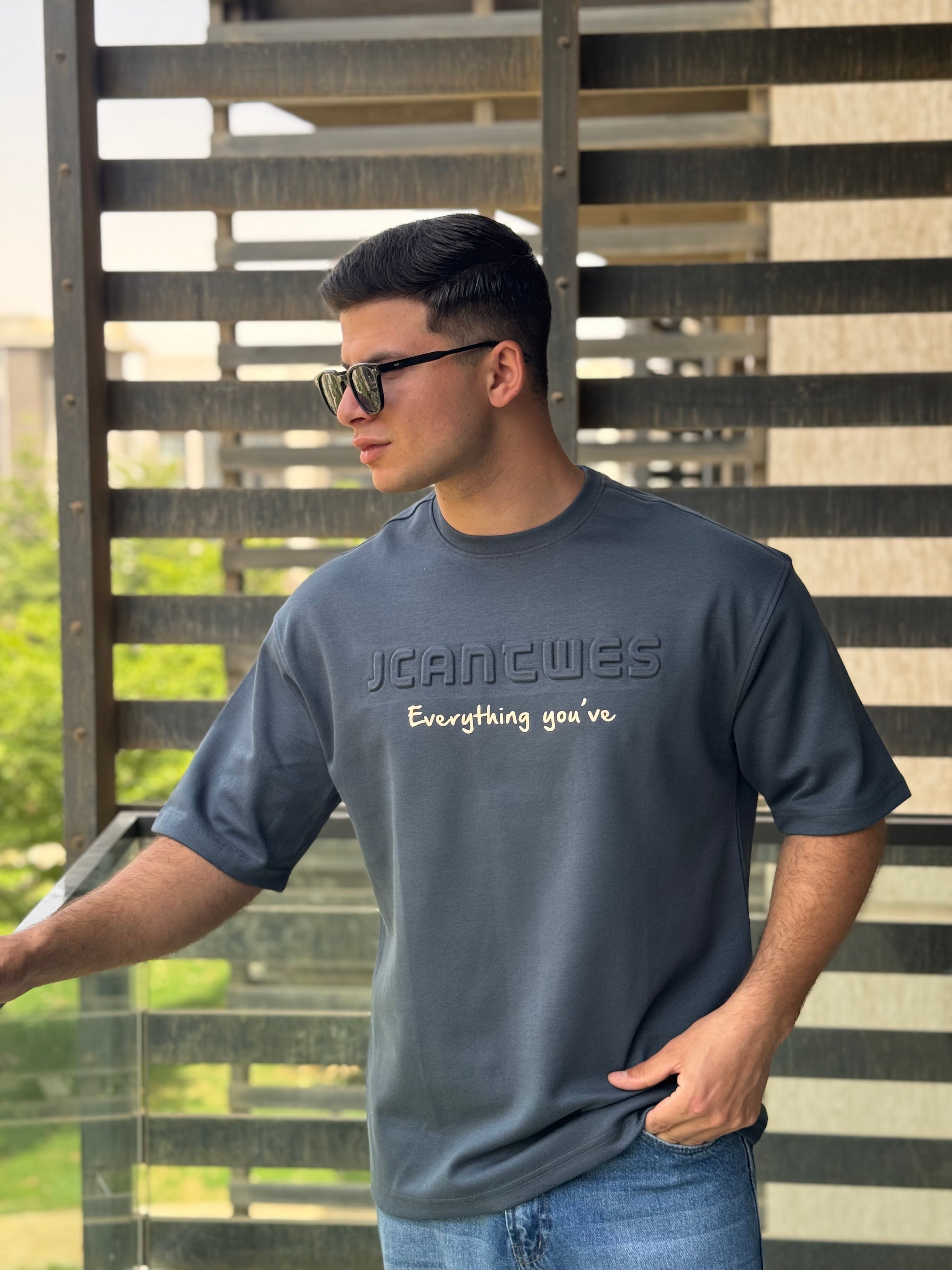 TORINESE "Everything" Embossed Typography Oversize Tee Collection