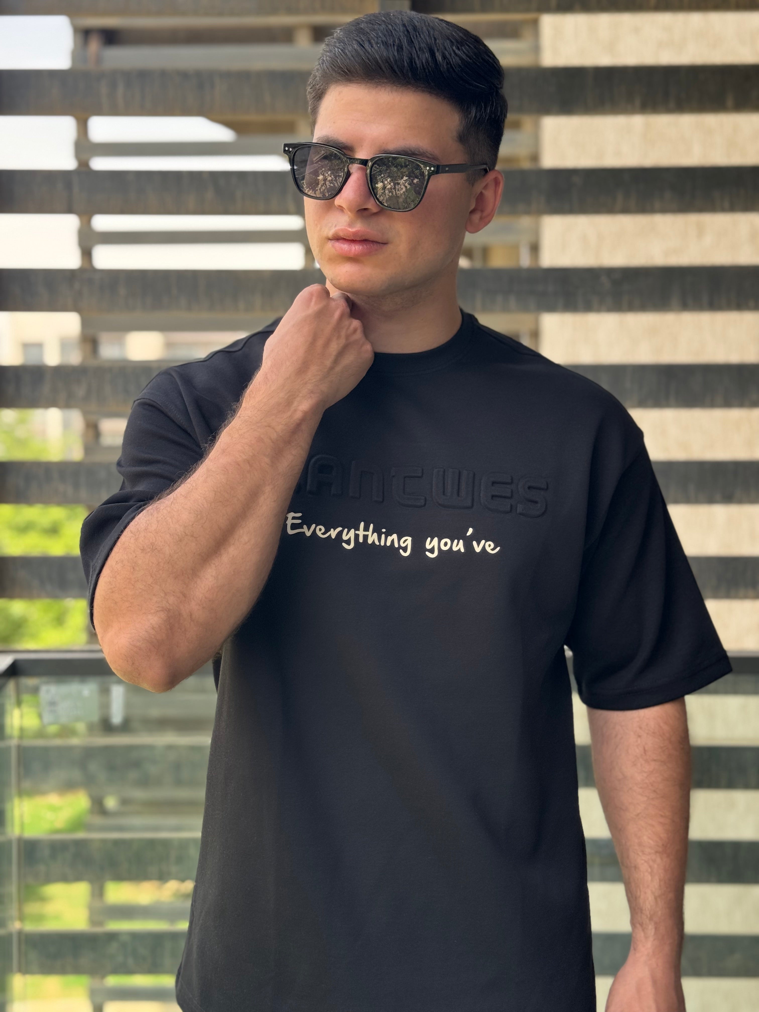 TORINESE "Everything" Embossed Typography Oversize Tee Collection