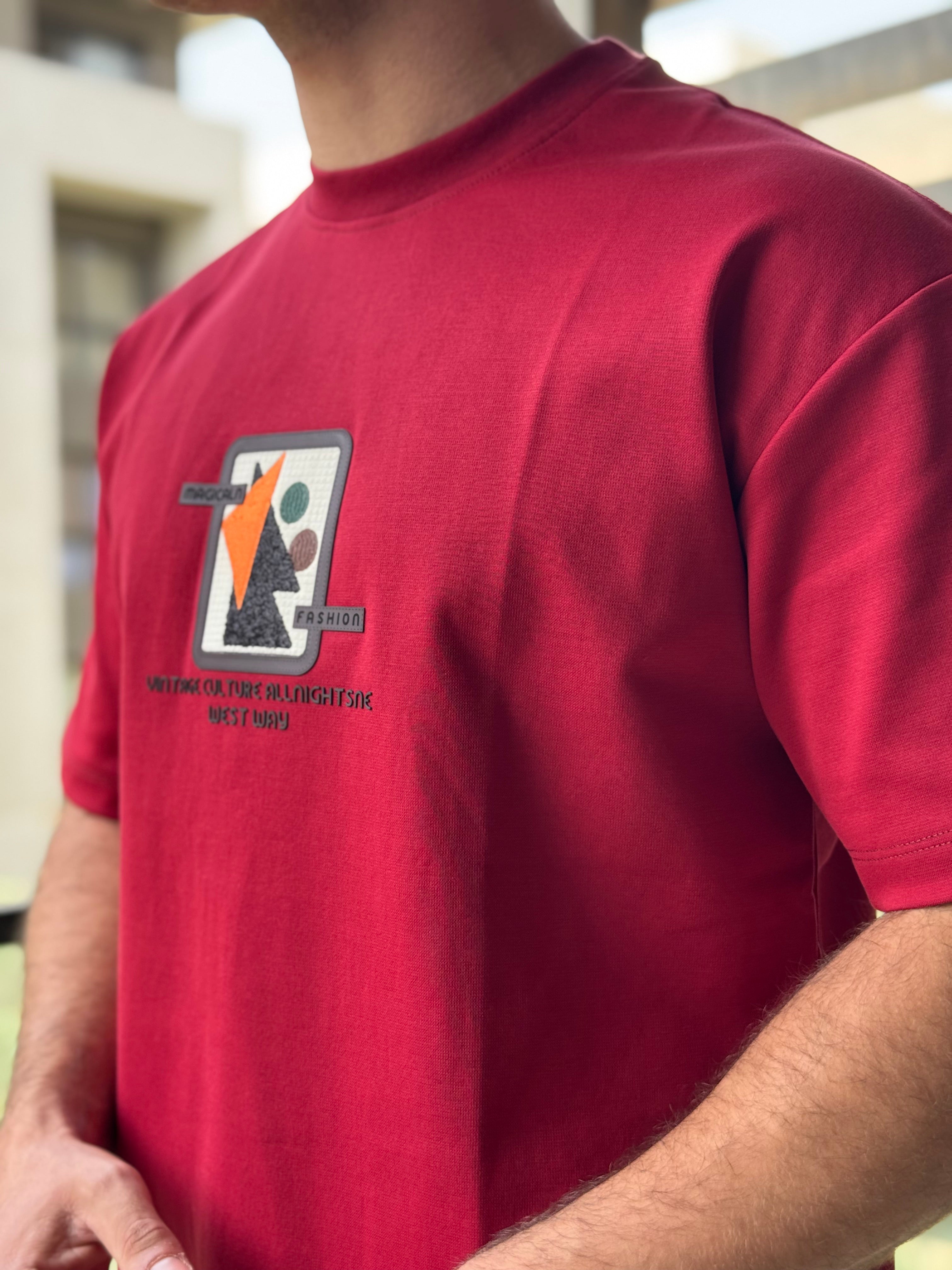 TORINESE "Abstract Geo-Frame" Raised Multi-Texture Oversize Tee Collection