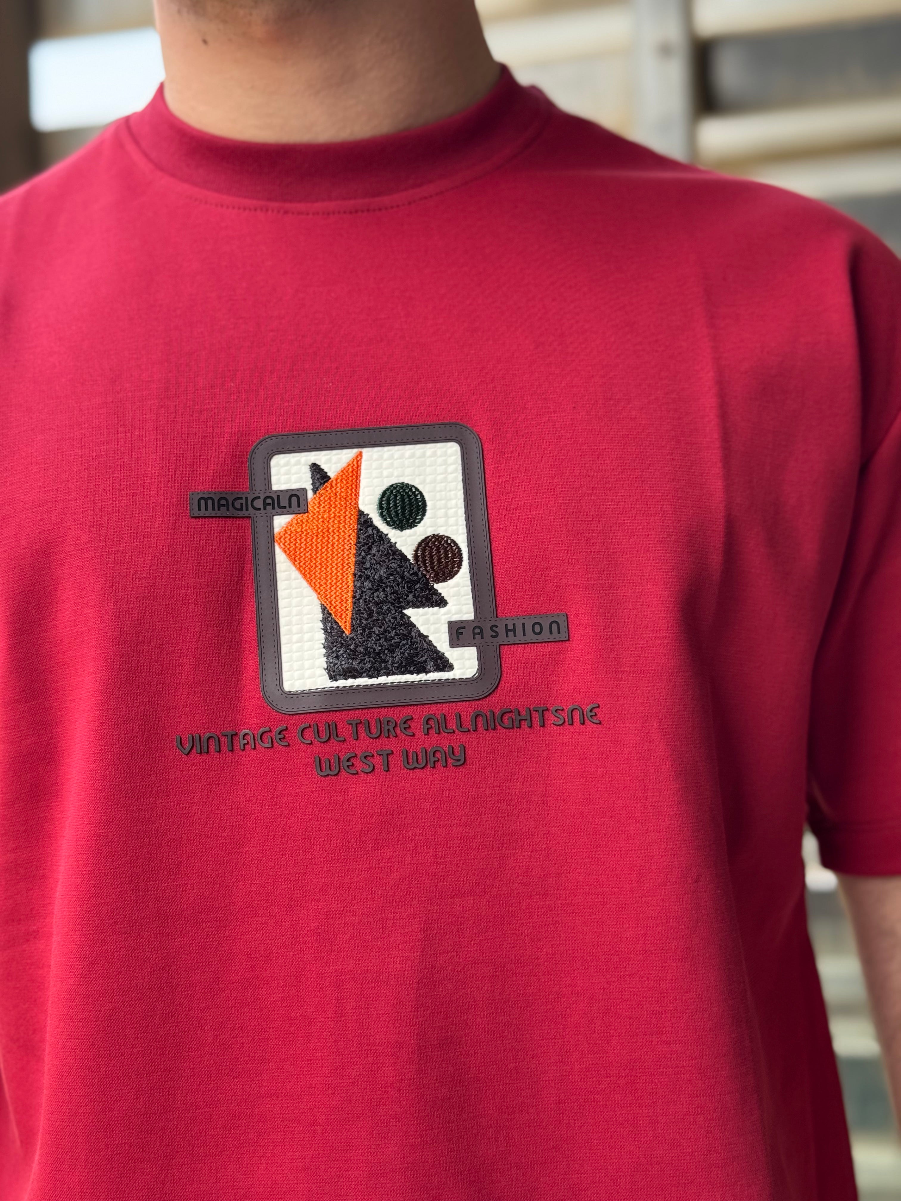TORINESE "Abstract Geo-Frame" Raised Multi-Texture Oversize Tee Collection