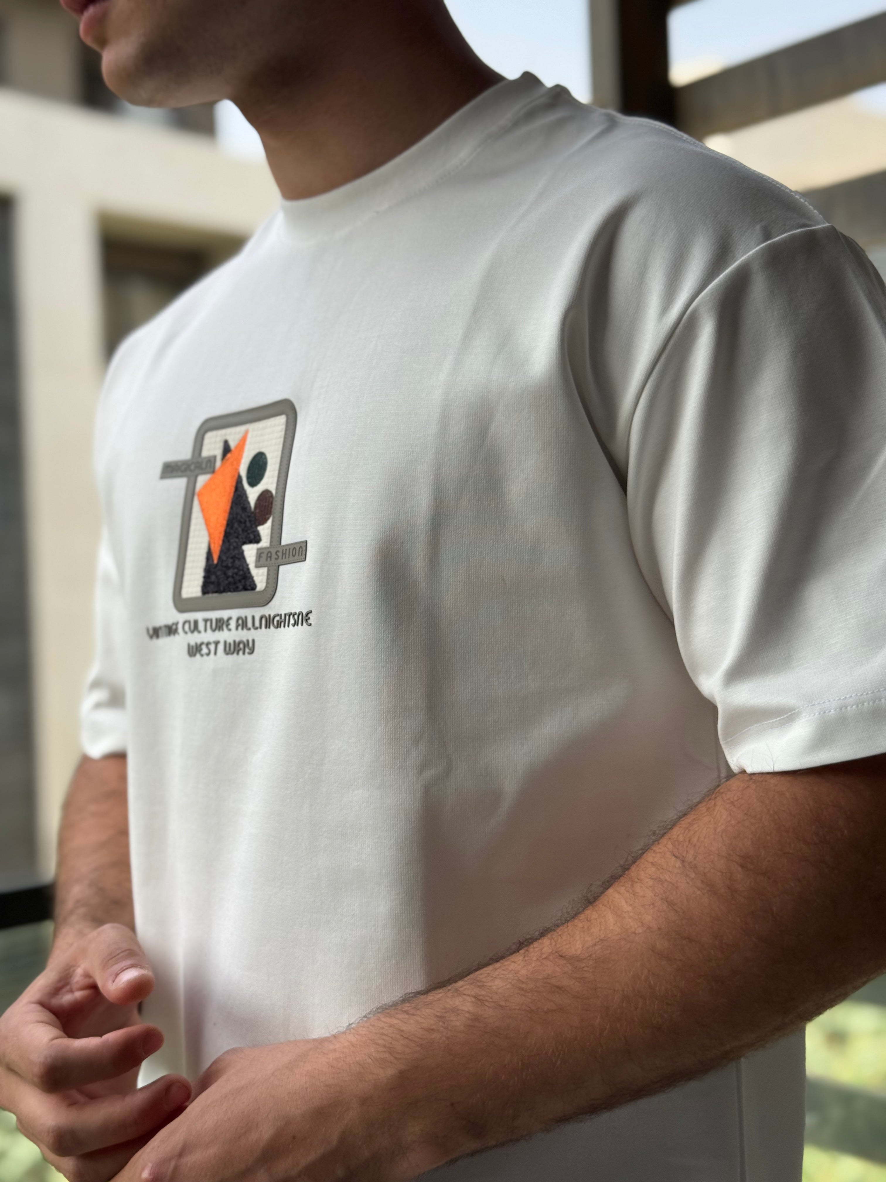 TORINESE "Abstract Geo-Frame" Raised Multi-Texture Oversize Tee Collection