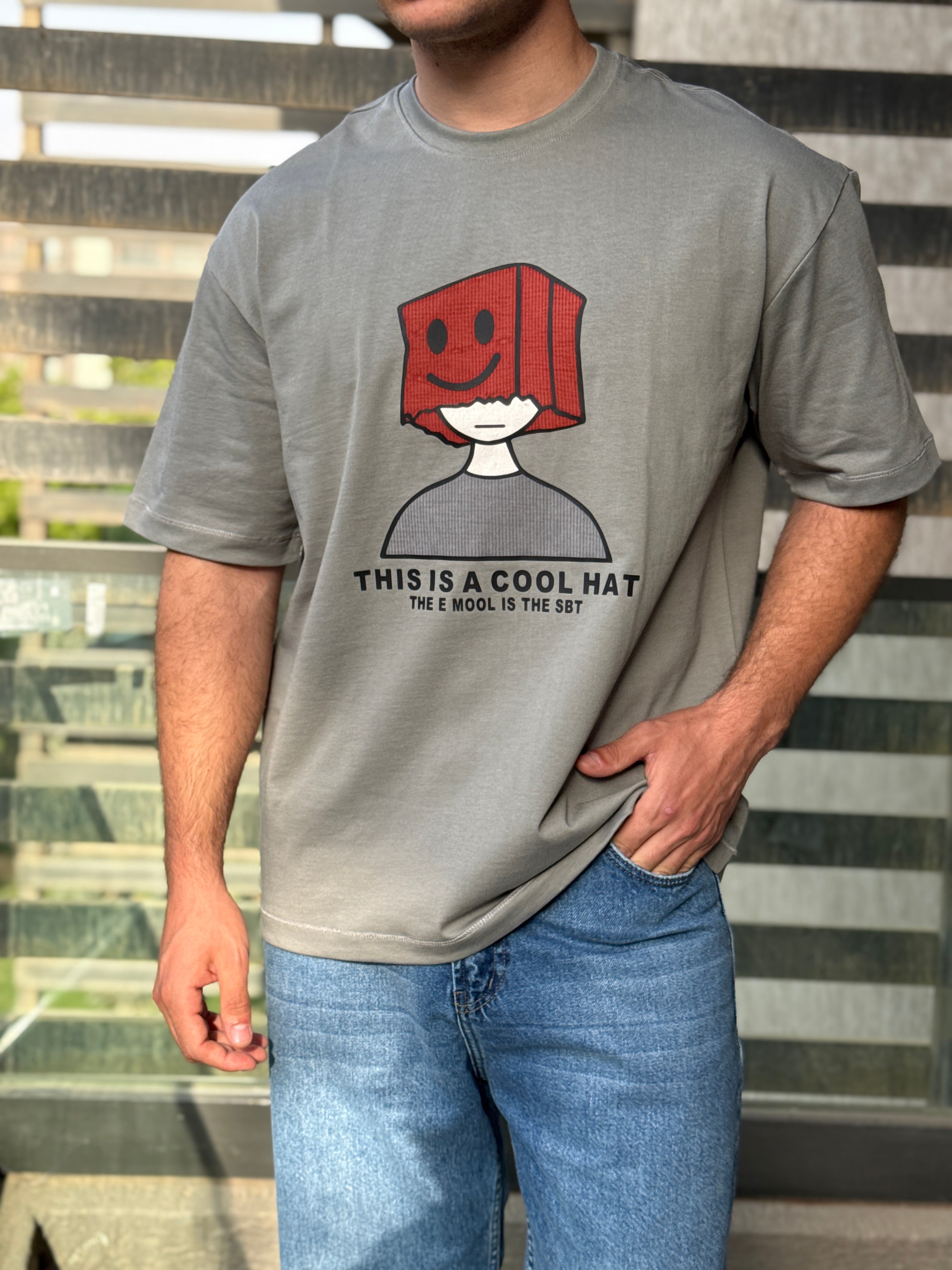 TORINESE "HEY YOU" Heavy Raised Puff Embroidered Oversize Tee