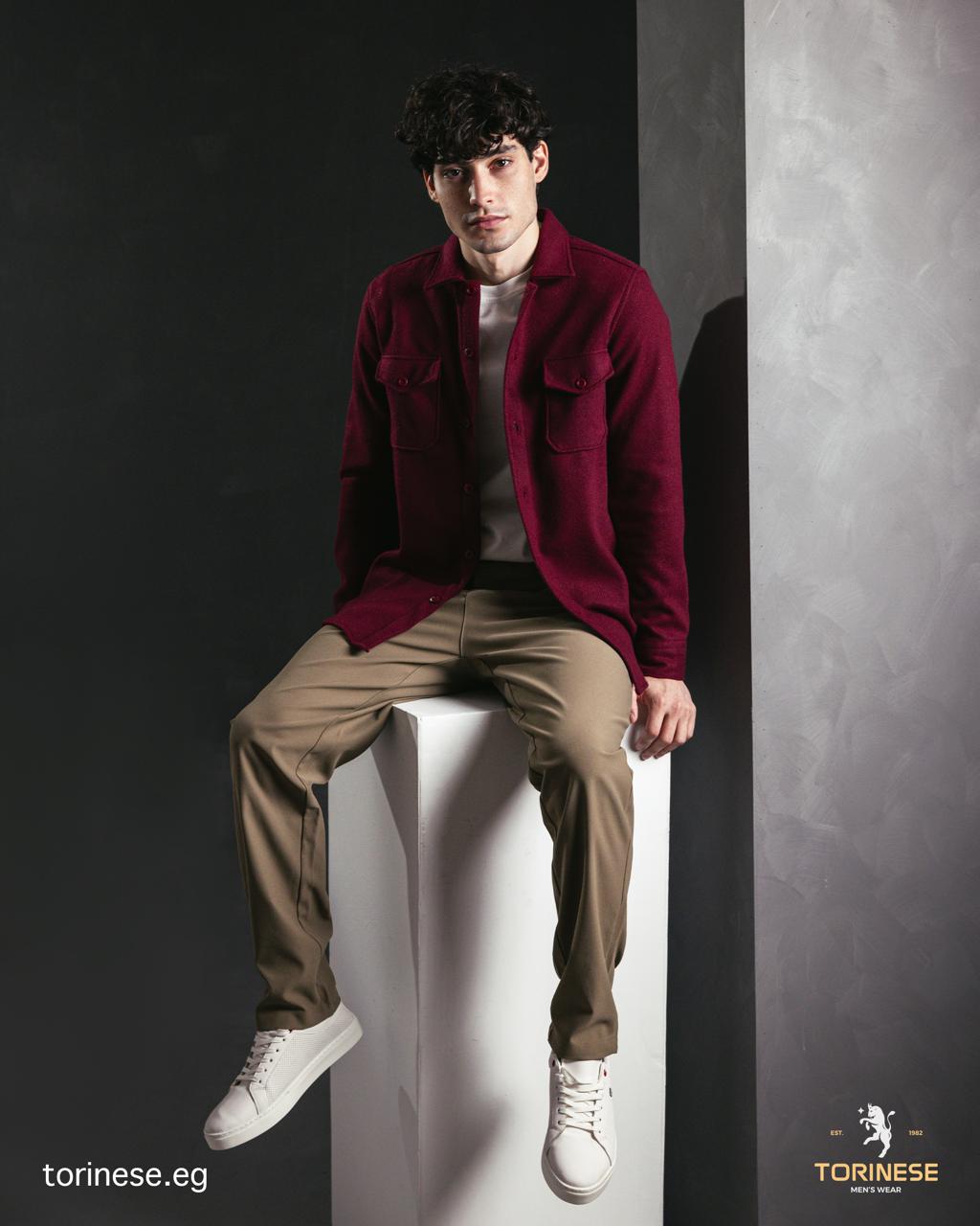 Burgundy Woolen Winter Shirt