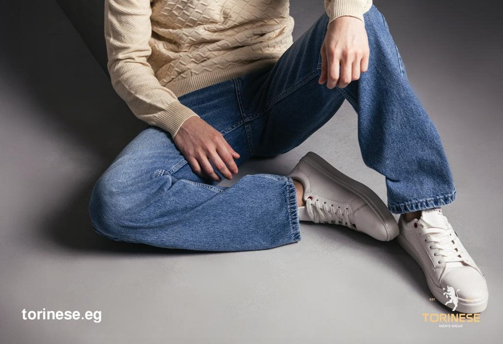 Light Blue Wide-Leg Denim Jeans