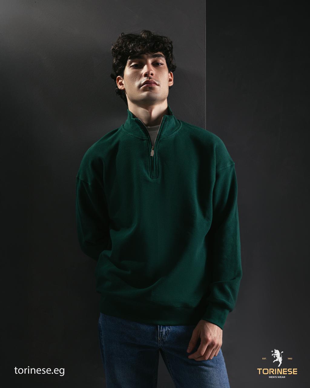 Oil Half-Zip Sweatshirt