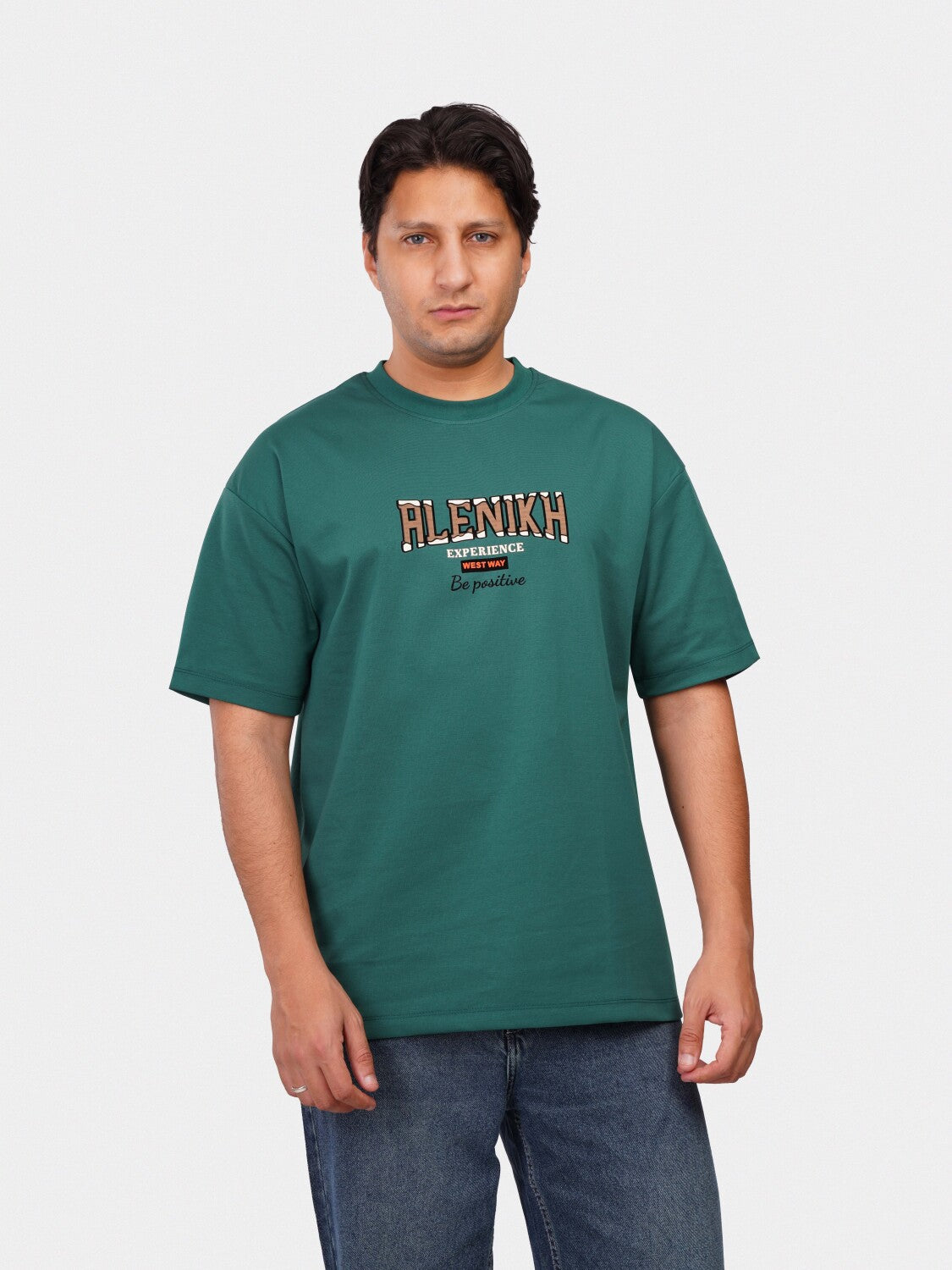 TORINESE "Experience Inspire" Urban Forest Green Oversize Tee