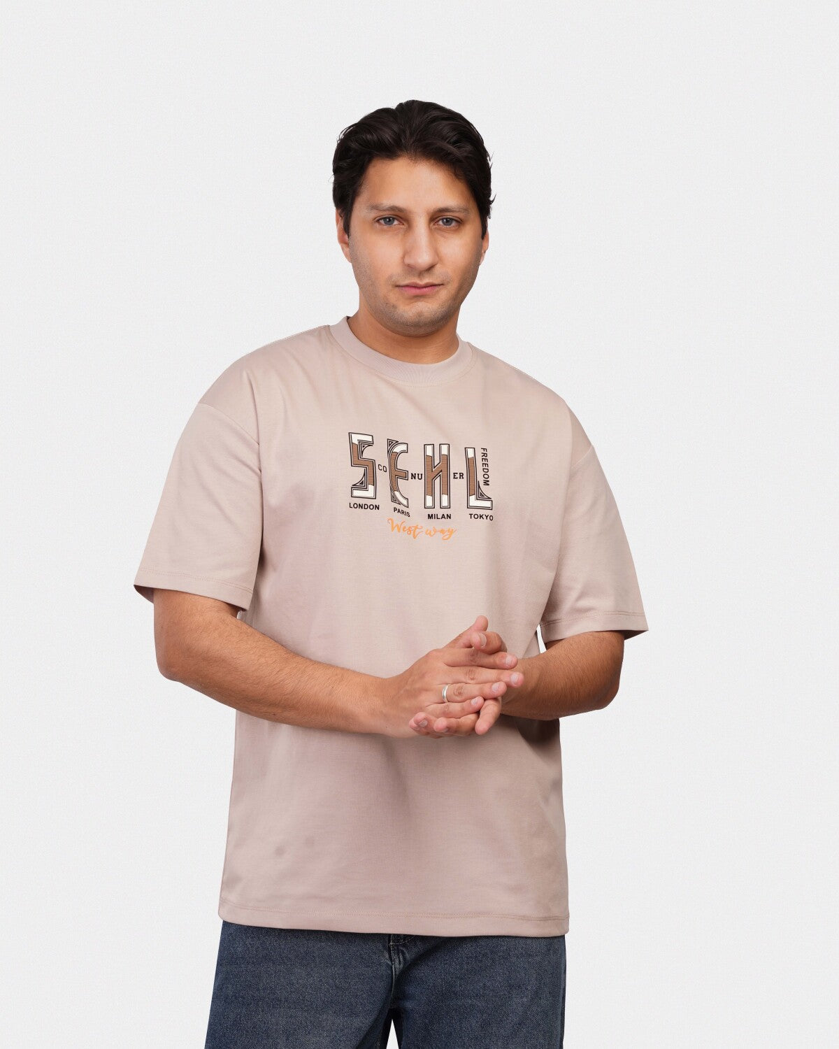 TORINESE "Seven Cities" Urban Culture Beige Oversize Tee
