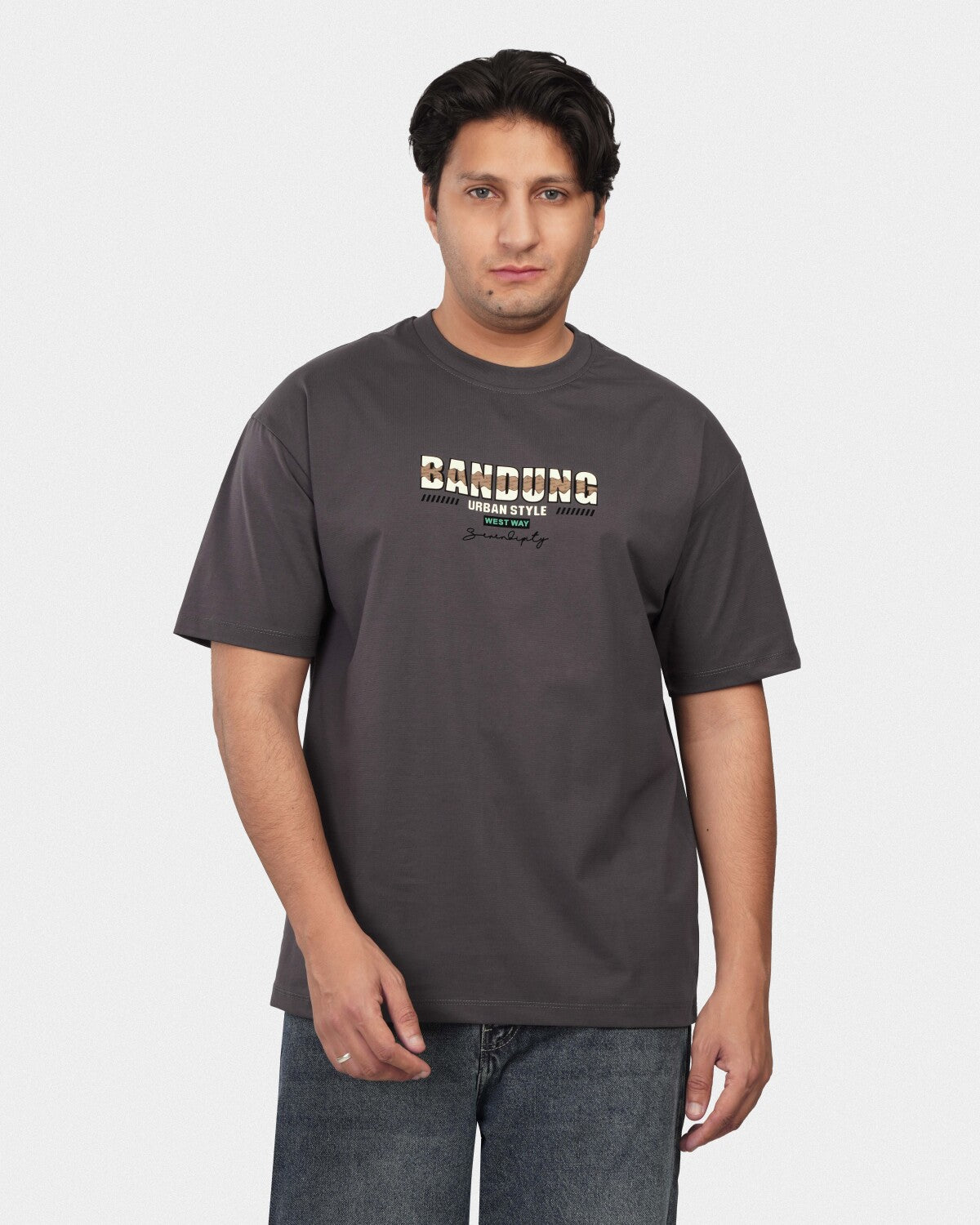 TORINESE "Bandung Charcoal" Graphic Oversize