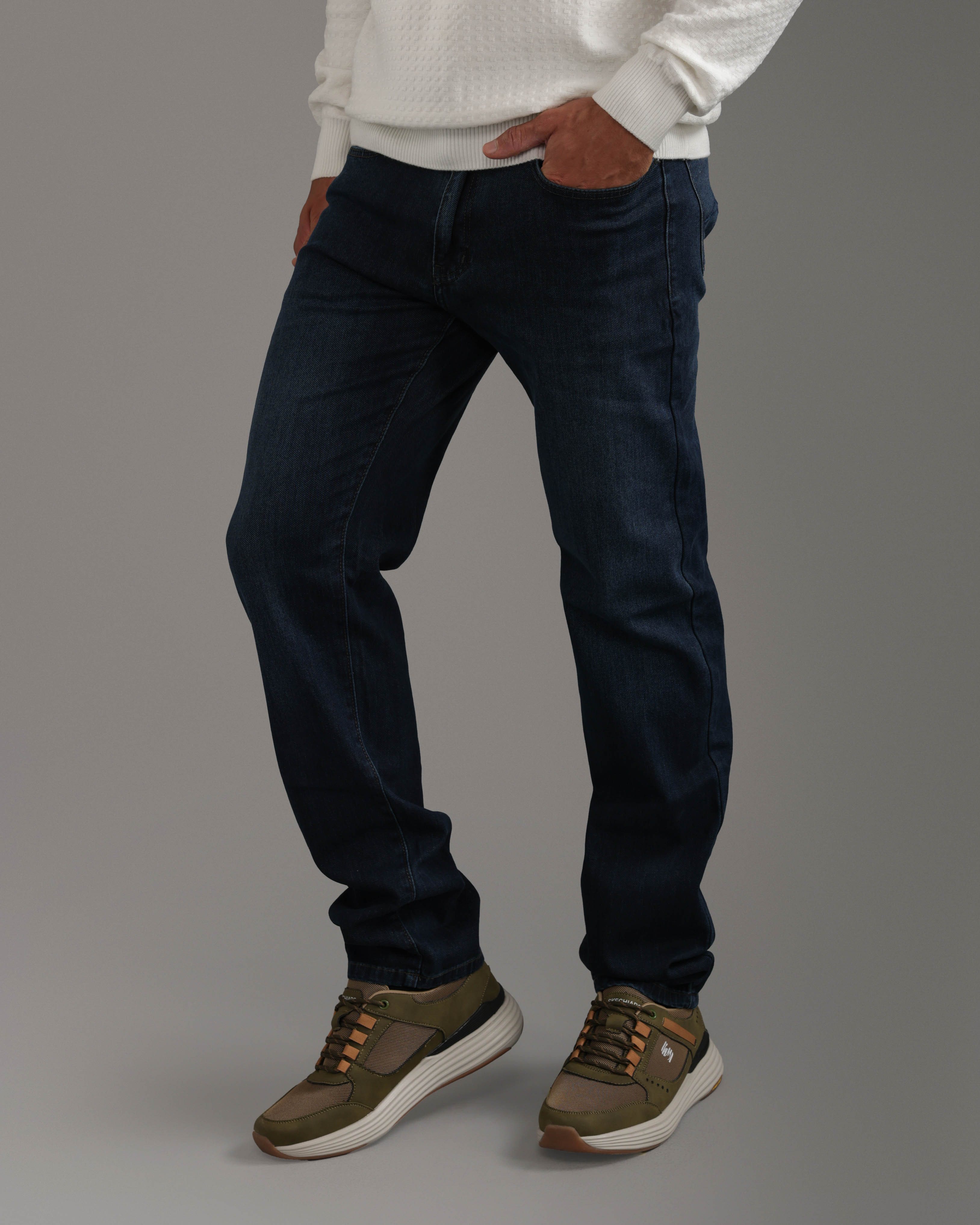 Navy Regular Fit Jeans