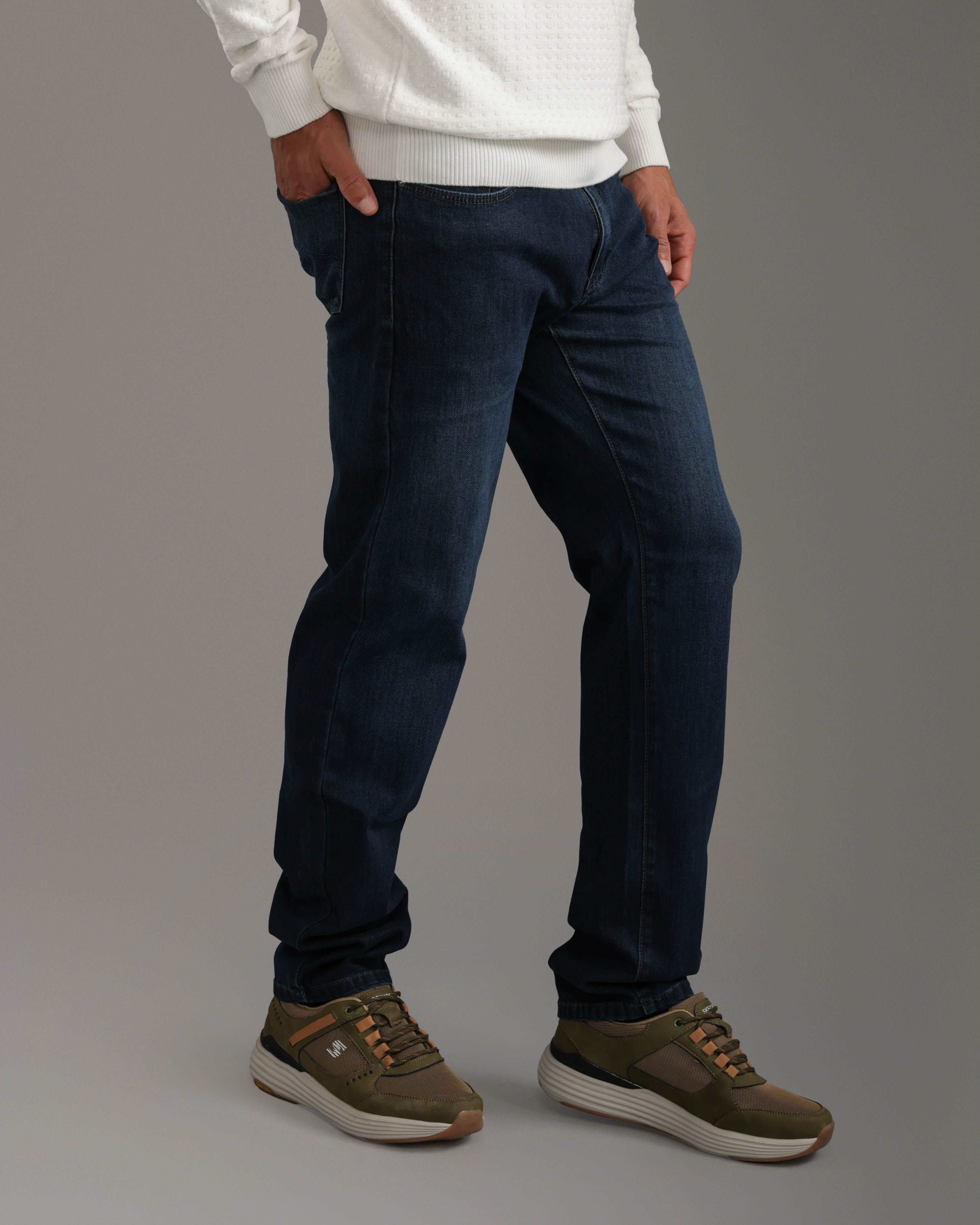 Navy Regular Fit Jeans