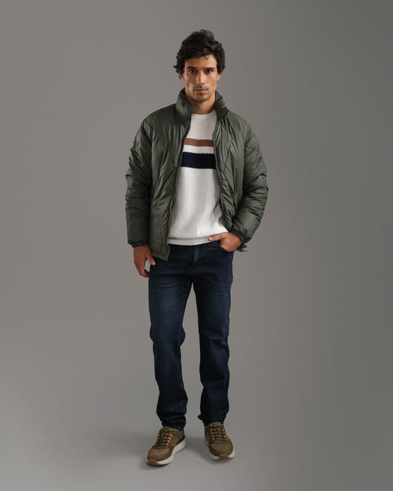 Olive Green Puffer Jacket