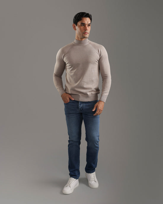 Cafe Plain Turtleneck Pullover