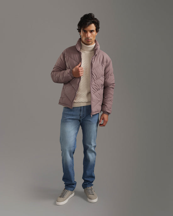 Dusty Mauve Puffer Jacket