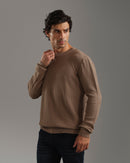 Beige Textured Knit Sweater