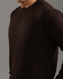Brown Textured Sweater