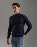 Navy Mock Neck Sweater