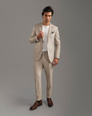 Beige Slim Fit Suit