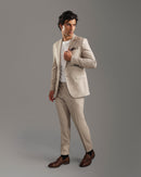 Beige Slim Fit Suit