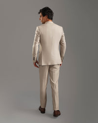 Beige Slim Fit Suit