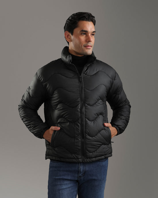 Black Quilted Puffer Jacket