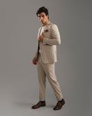 Beige Slim Fit Suit