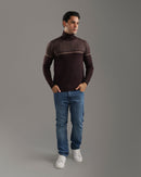 Dark Brown Turtleneck Sweater