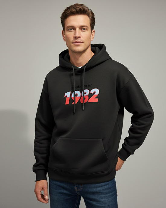 Black Hoodie Cotton Oversize
