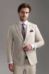 Slim Fit Light Beige Suit