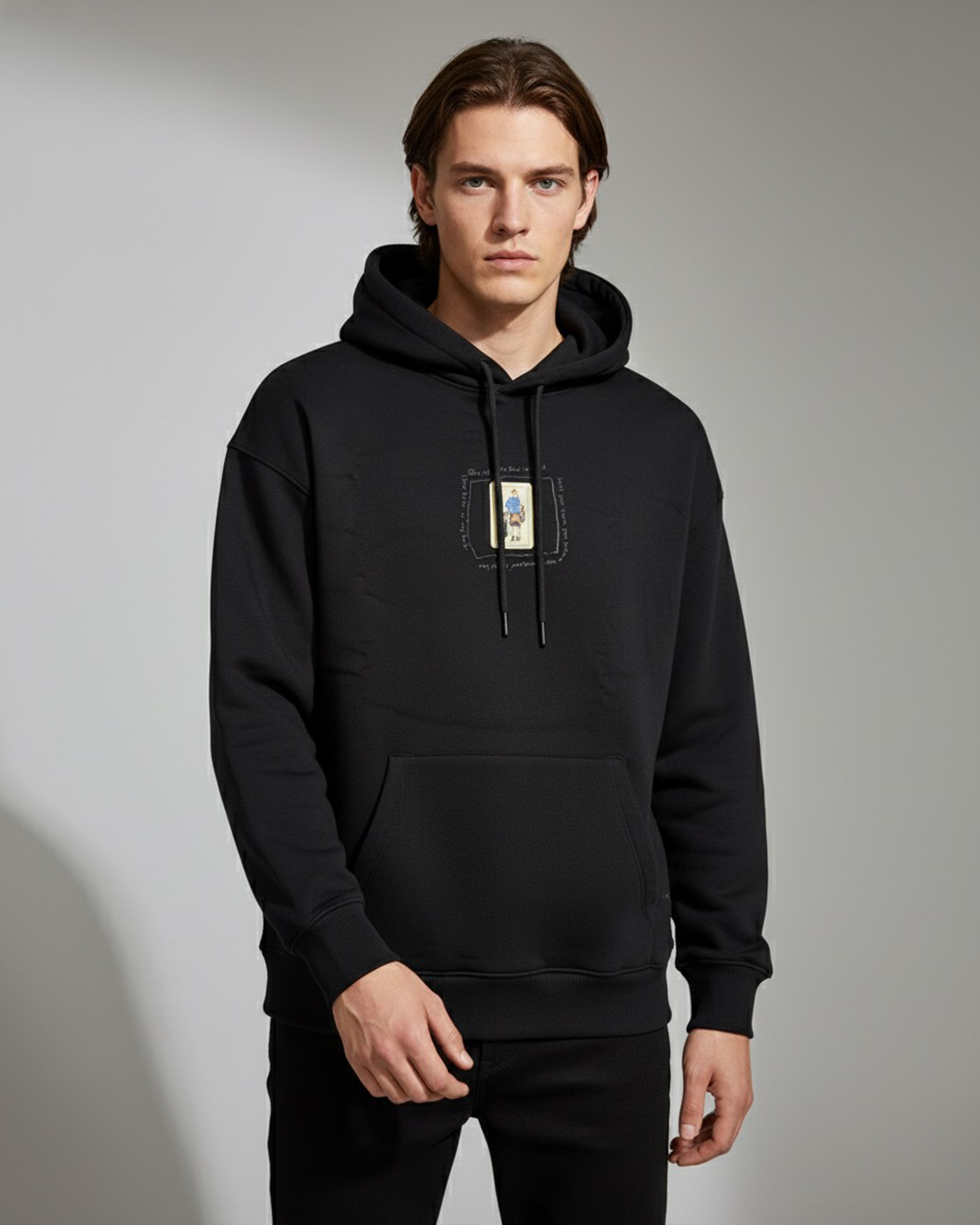 Black Hoodie Cotton Oversize