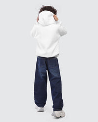 Kids White Teddy Club Hoodie