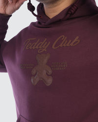 Burgundy Teddy Club Hoodie