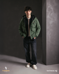 Olive Hooded Puffer Jacket