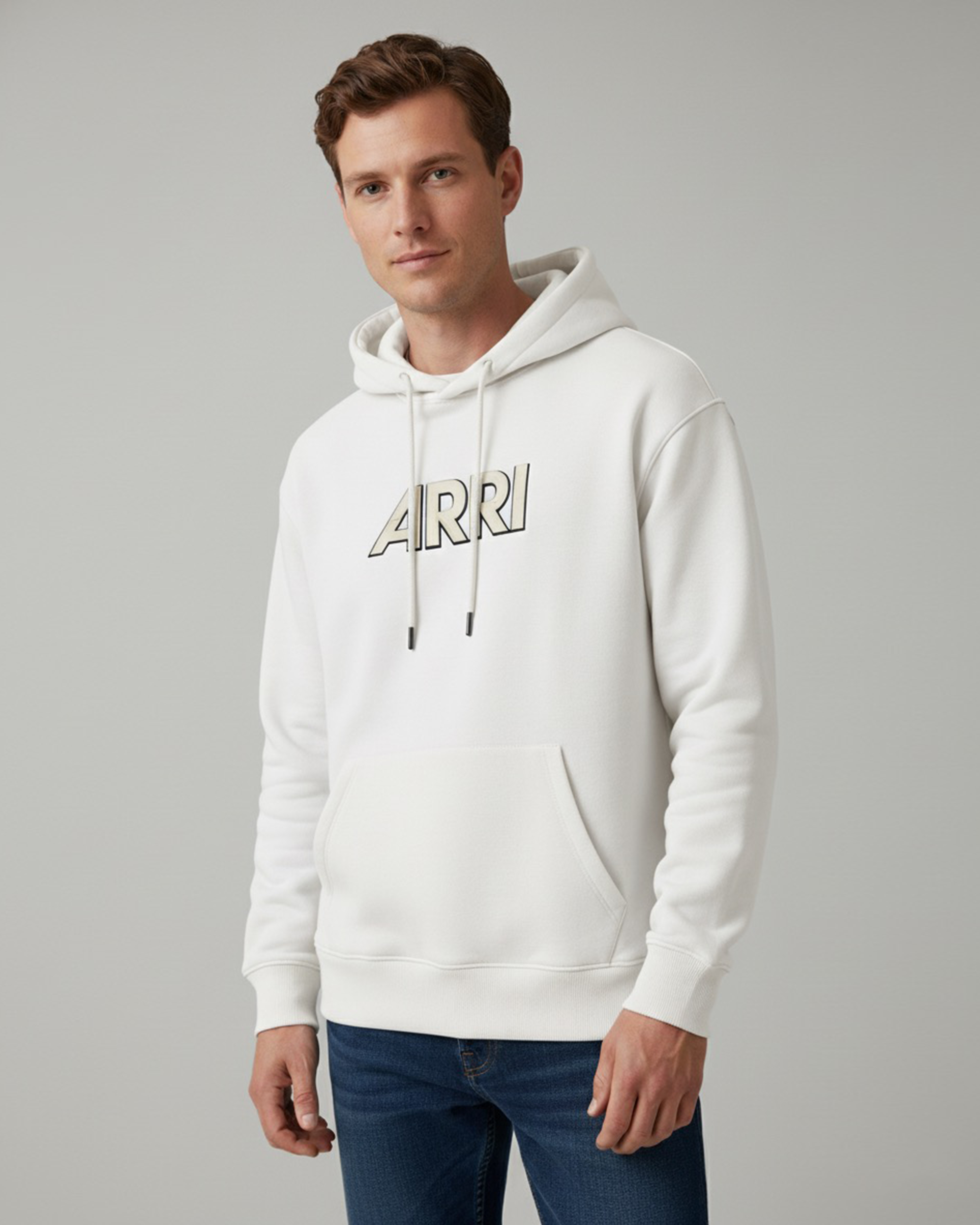 White Hoodie Cotton Oversize