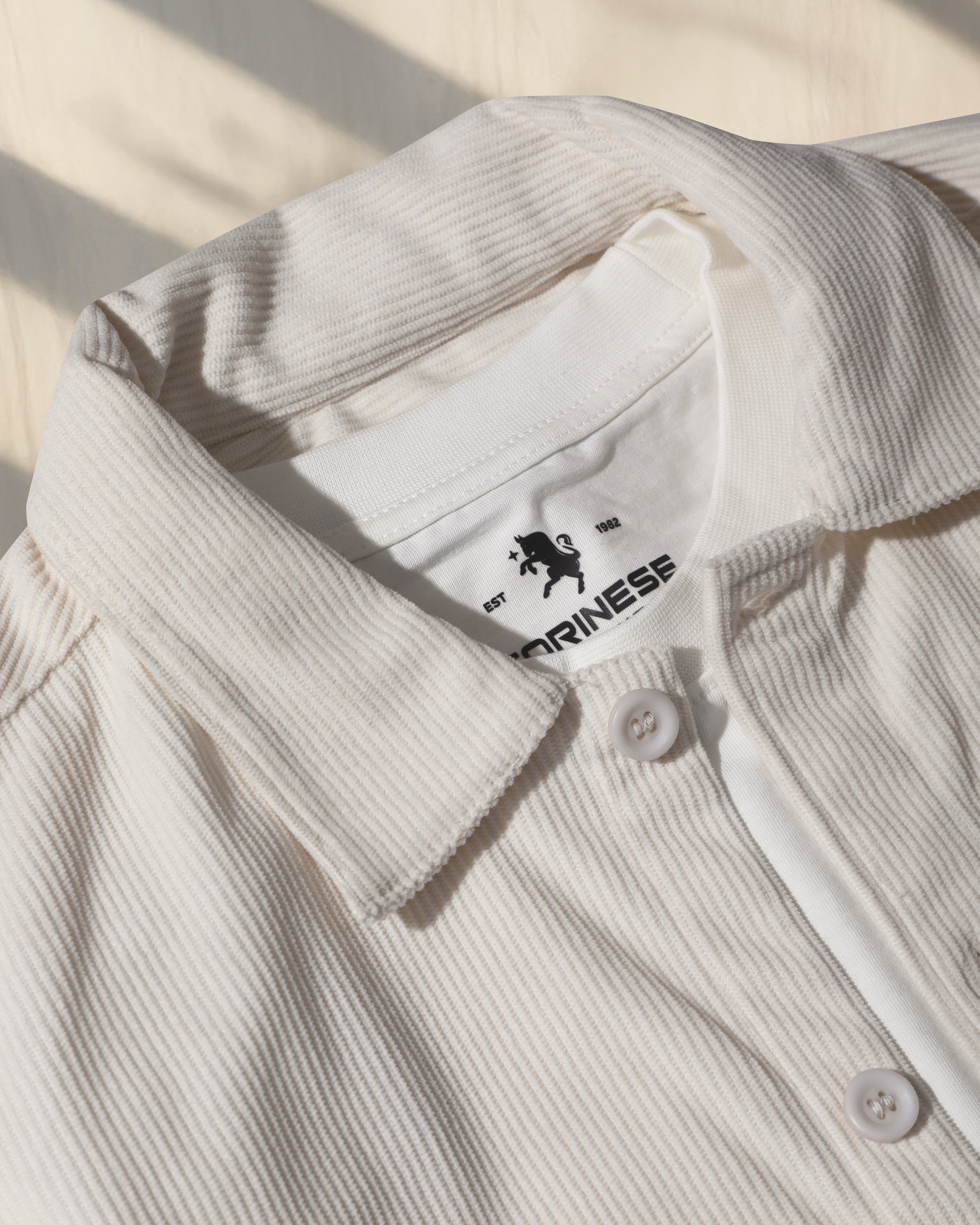 Premium Off-White Corduroy Co-ord Set