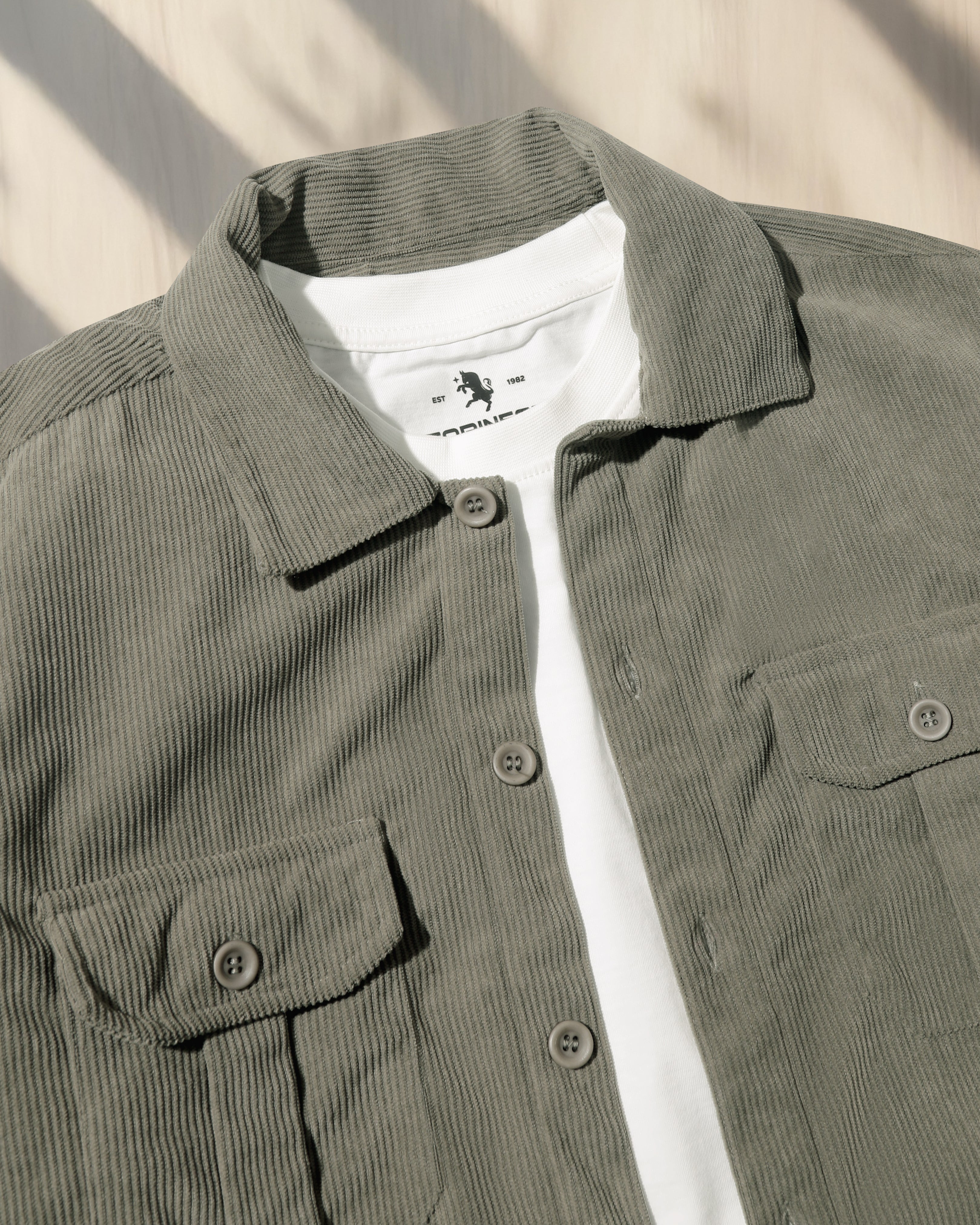 Premium Olive Green Corduroy Co-ord Set