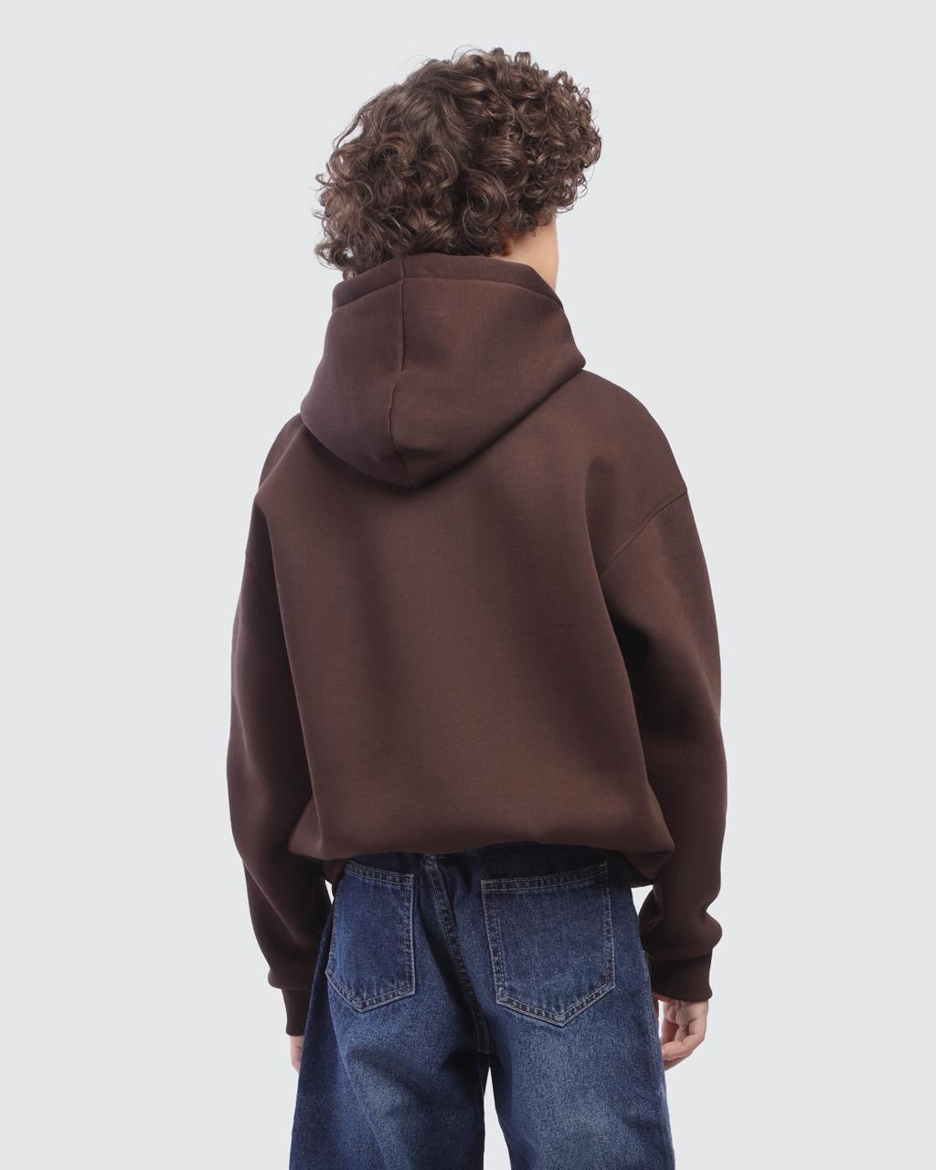 Kids Brown Graphic Hoodie