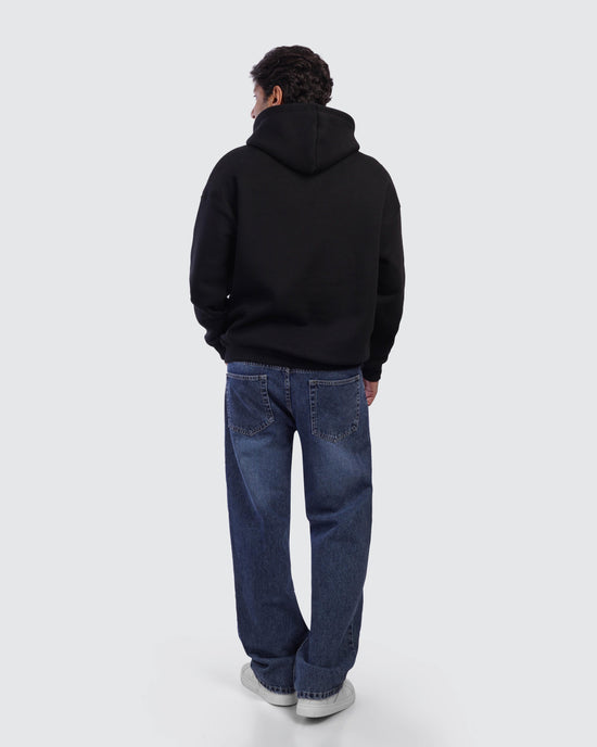 Printed Black Hoodie