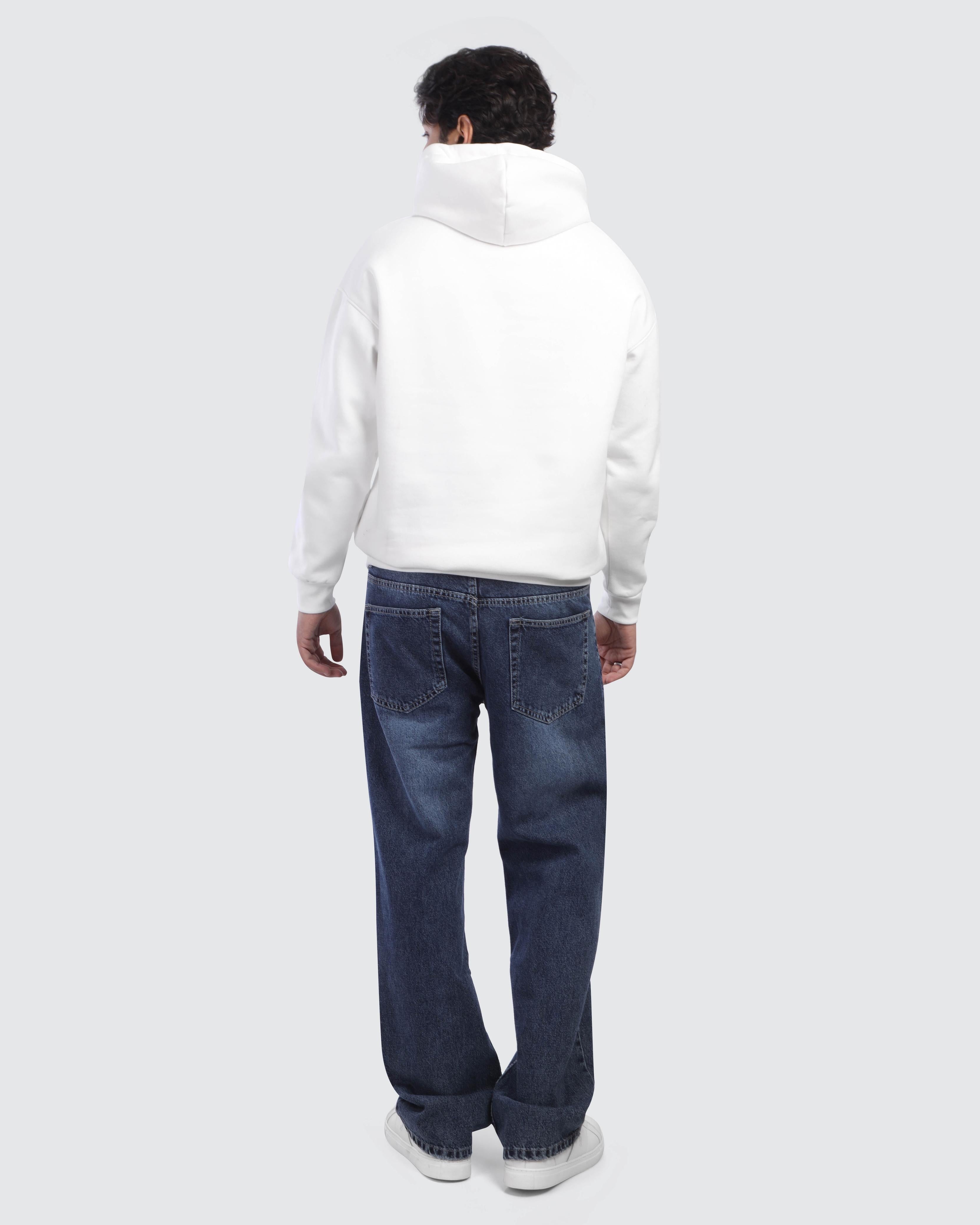 White Graphic Hoodie