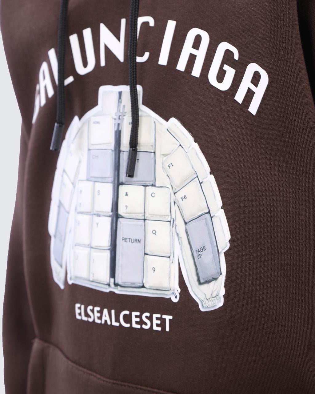 Kids Brown Graphic Hoodie