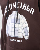 Kids Brown Graphic Hoodie