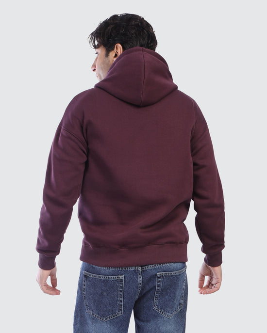 Burgundy Teddy Club Hoodie