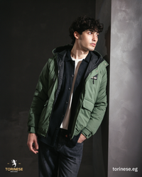 Olive Hooded Puffer Jacket
