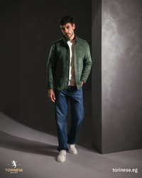 Green Suede Zip Jacket